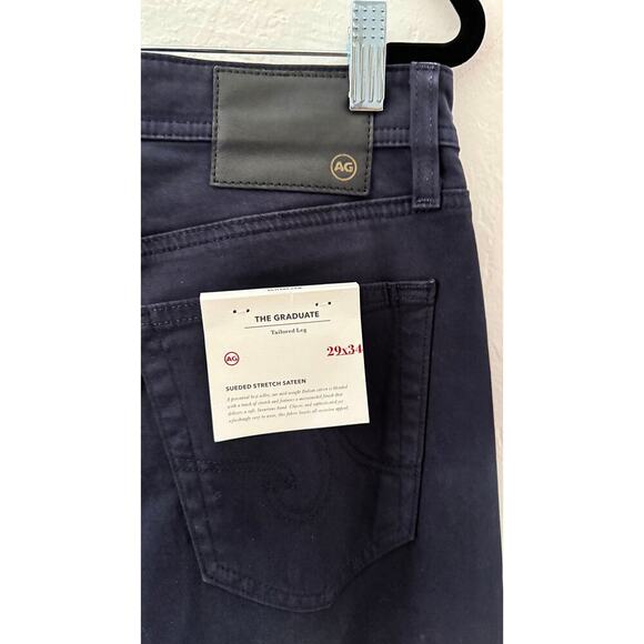 AG Adriano Goldschmied Men's The Graduate Tailored Leg Sueded Stretch Sateen NWT - Picture 7 of 11